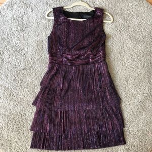 * Connected * Metallic Purple Dress Size 10 P